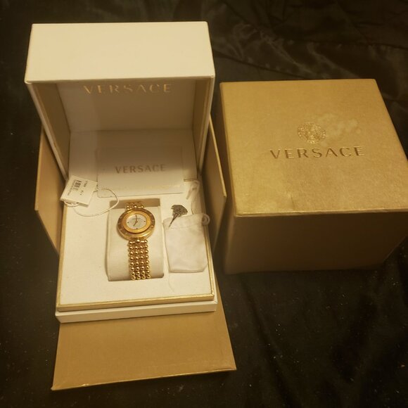 Versace Eon Gold Stainless Steel Women’s Watch with Box - Authentic - Picture 4 of 13